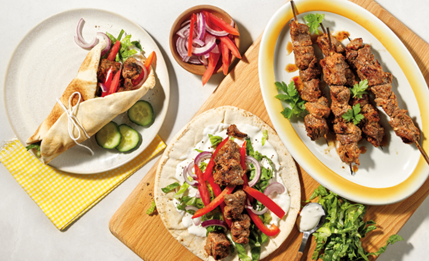 Brochettes de veau shish taouk sur le BBQ