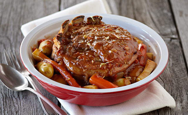 Roti De Cotes Croisees De Veau Du Quebec Braise Style Osso Buco